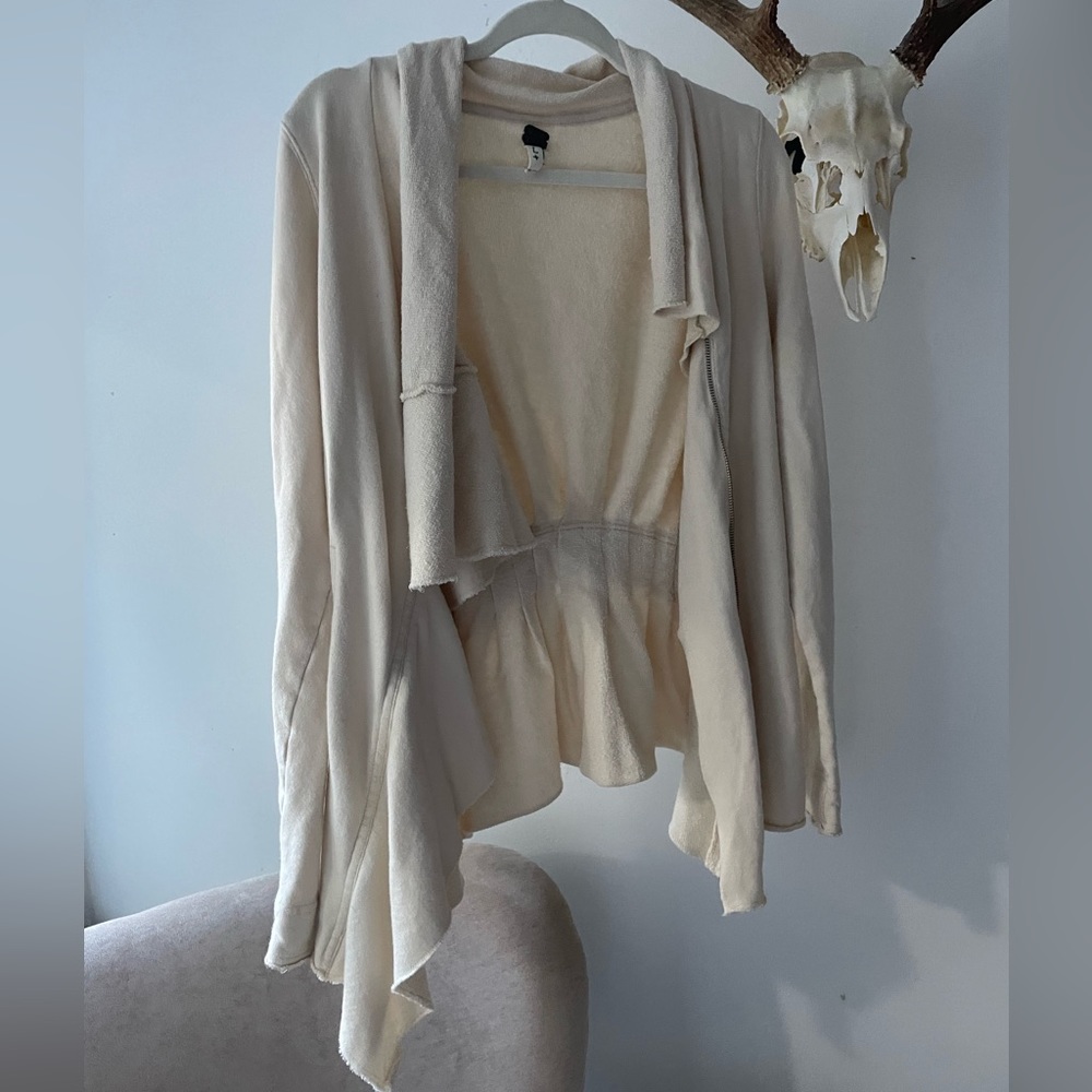 Free People Beige Jacket Size L